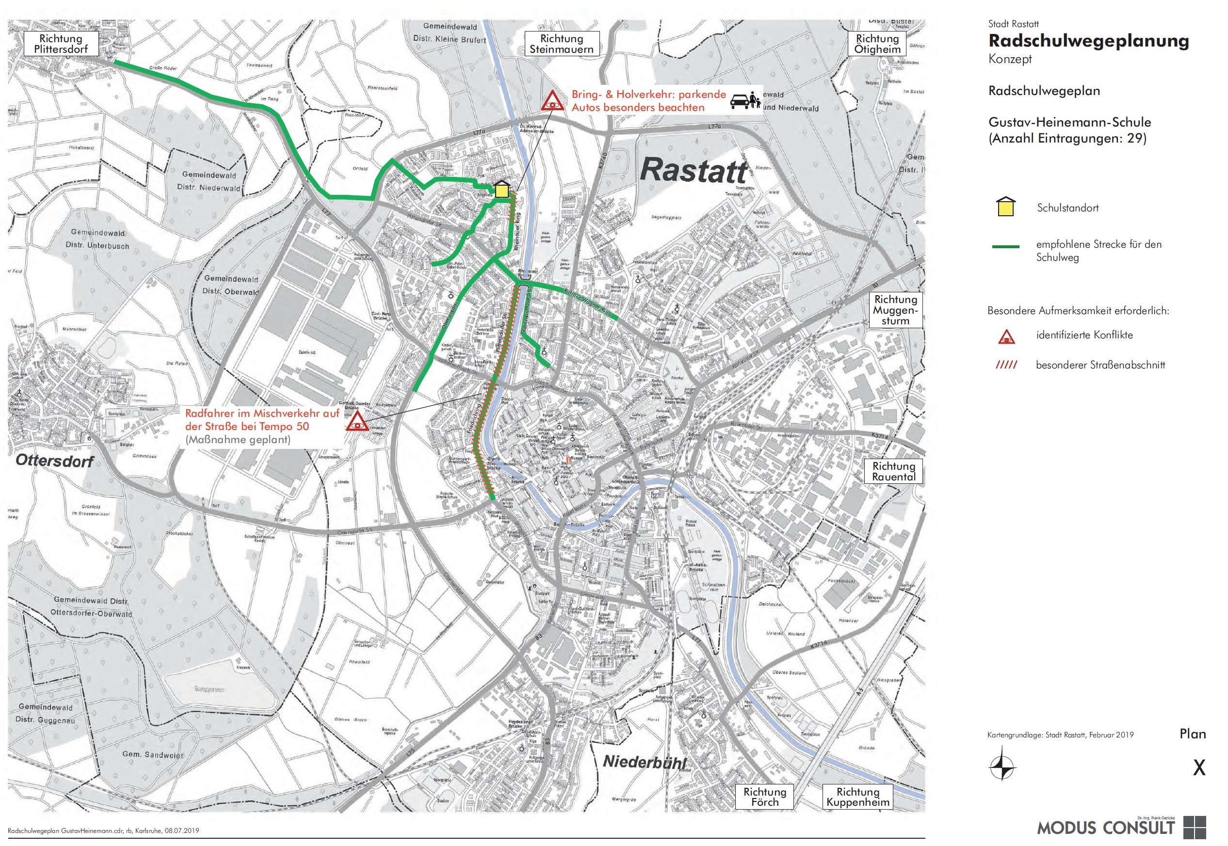 Radwegplan Gustav-Heinemann-Schule