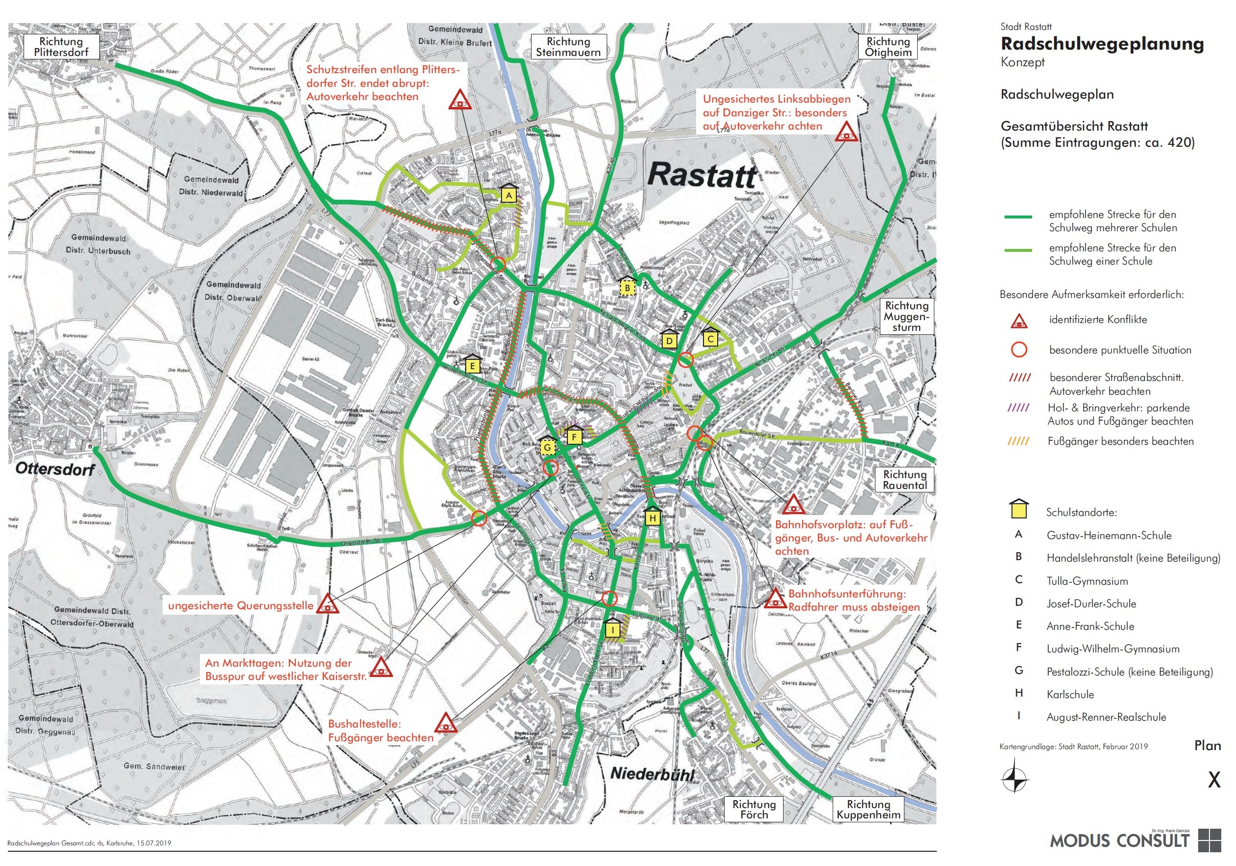 Radwegplan Stadt Rastatt